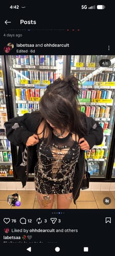 Customer photo review of Skull metal chain hollow out top