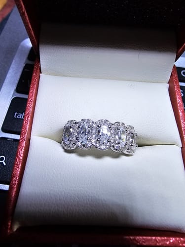 Customer photo review of 5-Stone CZ Band in Sterling Silver