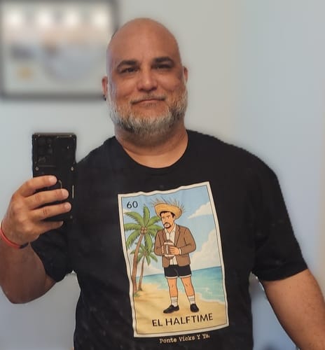 Customer photo review of El Halftime OG T-Shirt
