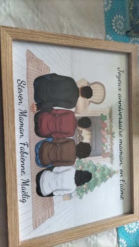 Customer photo review of Affiche Personnalisée - Maman et Enfants Noël