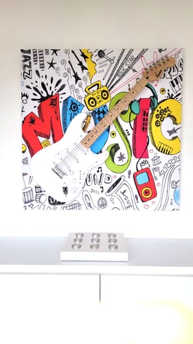 Customer photo review of Papier Peint Musique Tag Panoramique