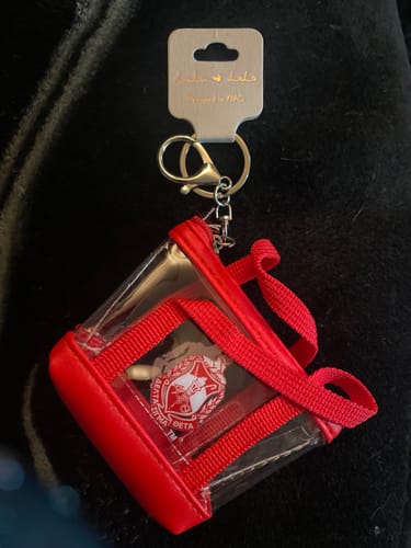 Customer photo review of Mini Tote Zipper Pouch Keychain Clip
