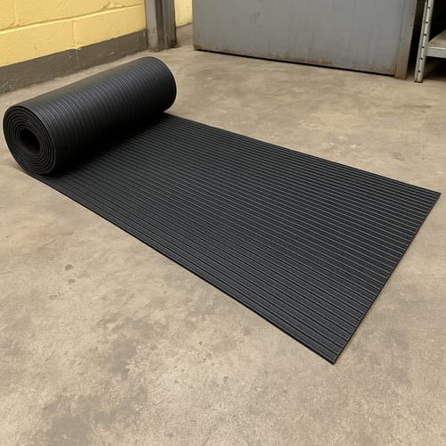 Customer photo review of Heavy Duty Non-Slip Rubber Matting Roll – R11 Rated for Commercial & Industrial Flooring
