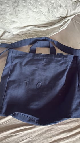 Customer photo review of Navy Blue TØTE Bag | Stitched