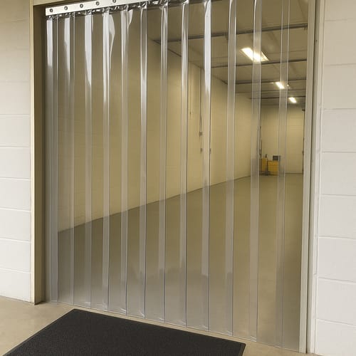 Customer photo review of Standard PVC Strip Curtains (Hook-on) – Clear, Energy-Saving, Durable for Doors & Openings, Stainless Steel Rails Included – Easy Install, Customizable Fit