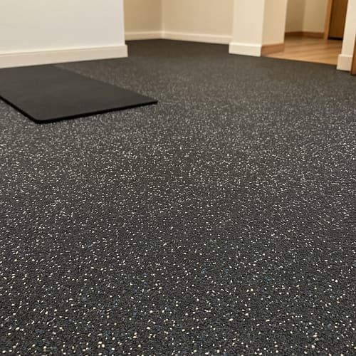 Customer photo review of Classico Rubber Flooring 80% Recycled Black Rubber & 20% EPDM Granules High-Performance Flooring Solution