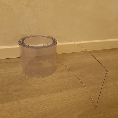 Customer photo review of Standard Clear PVC Strip by the Metre Custom Cut Length Durable, Transparent, Energy-Saving All Duty Levels 100mm-400mm Widths Available