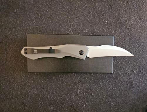 Customer photo review of Hendrix Titanium M390 Auto Hell Hawk Switchblade