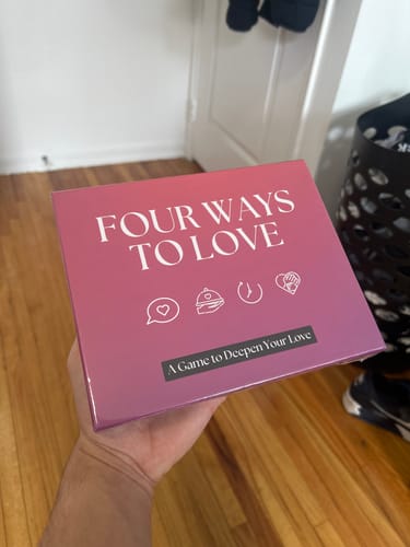 Customer photo review of Four Ways To Love Card Game - The Deep Question Game for Couples