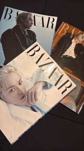 Customer photo review of STRAY KIDS LEE KNOW - BAZAAR MAGAZINE 2025 NOVEMBER ISSUE COVER SET