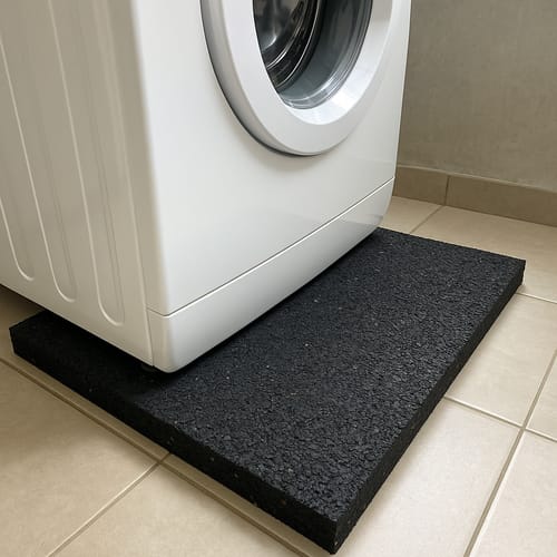 Customer photo review of 30mm Anti-Vibration Rubber Mat – High-Density Recycled Rubber, Vibration Absorbing, Structural Protection for Washing Machines, Roofs, Floors, Ramps