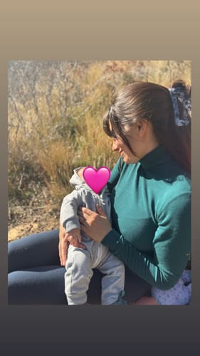 Customer photo review of Sage Ribbed Turtleneck - Riverbank Green