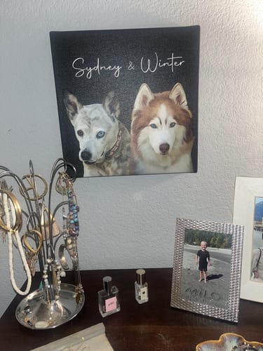 Customer photo review of Pet Art Canvas Wrap