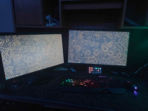 Customer photo review of Desert Midnight Topo Mousepad