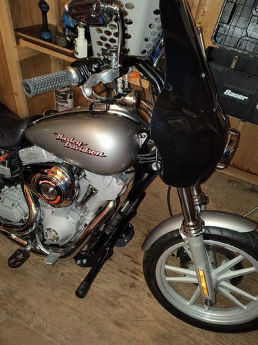 Customer photo review of Viking Grimsteel Crash Bar/ Engine Guard for Harley Dyna Super Glide Custom FXDC/I Gloss Black