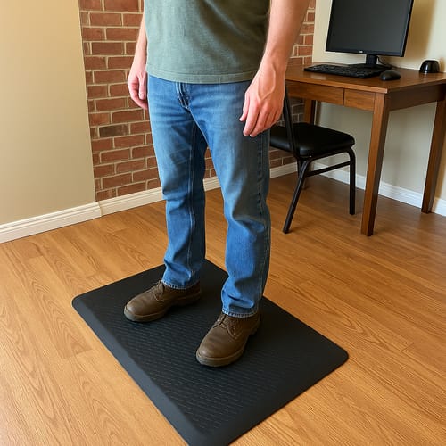 Customer photo review of Anti-Fatigue Mat – Slip-Resistant, PVC Foam Matting for Wet & Dry Areas – Comfort & Safety for Workspaces & Decks