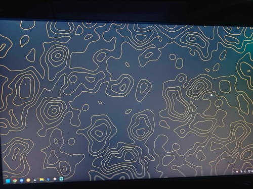 Customer photo review of Midnight Topo Wallpaper Pack