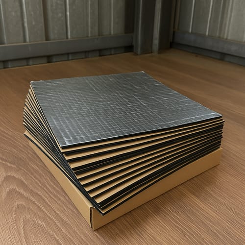 Customer photo review of 2mm Sound Deadening Damping Mat - 40 Sheets for Car Van Internal Use, Vibration Reduction, Noise Insulation, Self-Adhesive Butyl & Aluminium Layer