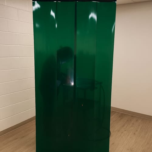 Customer photo review of Anti-UV Green PVC Strip Cut to Size UV Protection for Welding Basic & Certified Welding Grades Durable, Flexible Custom Length 200mm-300mm