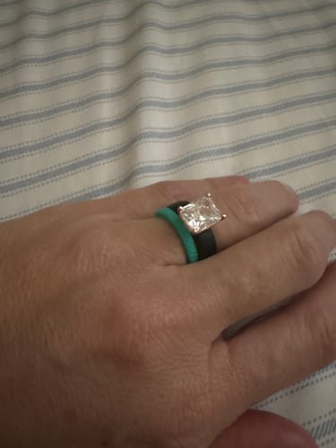 Melody S. review of GIFT RING Women's Infinity Silicone Stackable Rings. Stylish Design, Comfortable & Durable Wedding Band image 1 out of 1