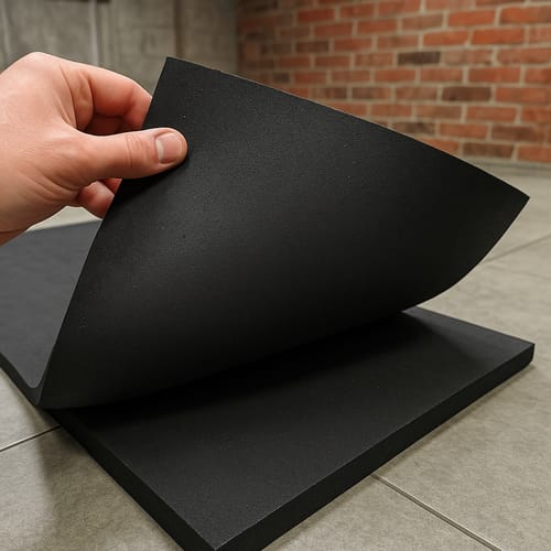 Customer photo review of High Density Sound Proofing and Deadening Rubber Sheet – Polymer Based, Effective Noise Reduction, Industrial Grade, Durable Acoustic Solution