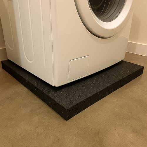 Customer photo review of 30mm Anti-Vibration Rubber Mat – High-Density Recycled Rubber, Vibration Absorbing, Structural Protection for Washing Machines, Roofs, Floors, Ramps