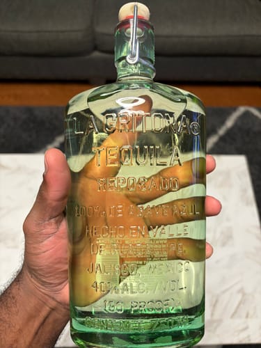 Customer photo review of La Gritona Reposado Tequila