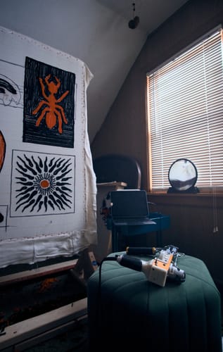 Customer photo review of The Spider — Cut & Loop Pile Tufting Machine