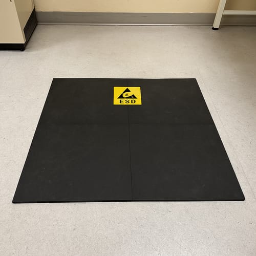 Customer photo review of Rubberco 7mm ESD221 Anti-Static Flooring Tile Ideal for Electronics, Server Rooms, Industrial & Office Use