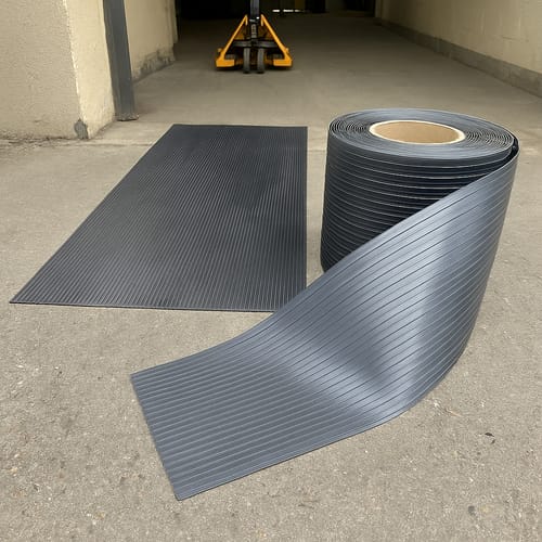 Customer photo review of Ribbed PVC Strip Cut to Size – Reinforced, Durable, UV-Resistant for High-Traffic Areas – 200mm, 300mm, 400mm Widths, 50m Roll