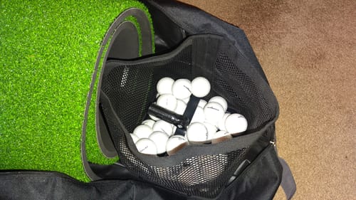 Customer photo review of almostPERFECT - 50 Ball Pack Practice Golf Balls