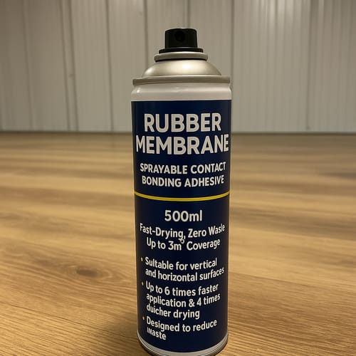 Customer photo review of Rubber Membrane Sprayable Contact Bonding Adhesive – 500ml | Fast-Drying, Zero Waste, Up to 3m² Coverage