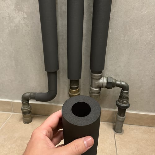 Customer photo review of Pipe Insulation Foam Black Nitrile Class O 89mm x 25mm