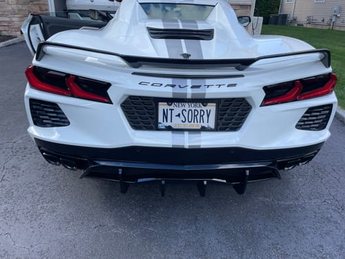 Customer photo review of Corvette C8 Rear Bumper Add-On Diffuser Lip
