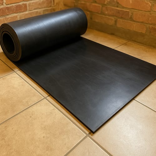 Customer photo review of Premium Grade Natural Rubber Sheet – 1.5mm to 25mm Thick, 1.4m Wide, Abrasion Resistant, Heavy Duty Material Linear Metre