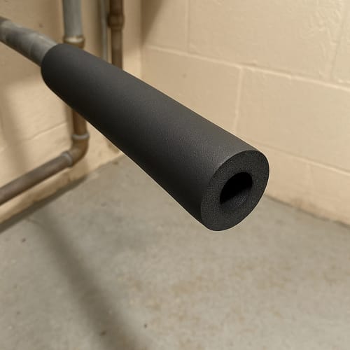 Customer photo review of Pipe Insulation Foam Class O Black Closed Cell 76mm x 25mm x 2m
