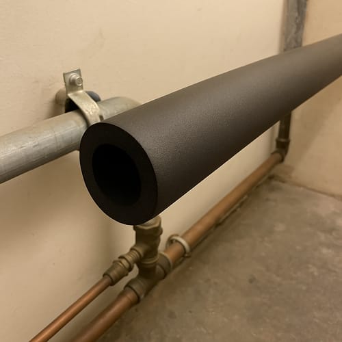 Customer photo review of Pipe Insulation Foam Class O Black 114mm x 19mm Energy Saving