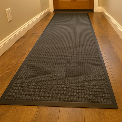 Customer photo review of Heavy Duty Non-Slip Barrier Runner Mat High Traffic Entrance Mat Dual-Level Surface Durable Polymer Base Bevelled Edges Indoor/Outdoor Use