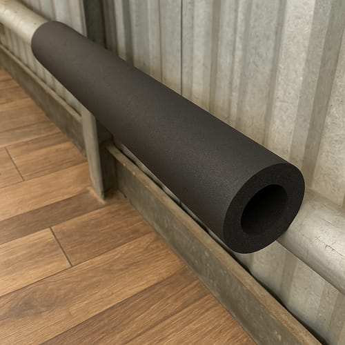 Customer photo review of Pipe Insulation Foam Class O Black 108mm Dia 25mm Wall 2m