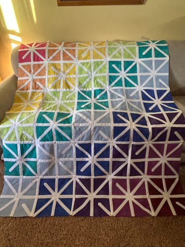 Customer photo review of Zola Moda Grunge - Pre-Cut Ready-To-Sew Quilt Kit (Backing Available!)