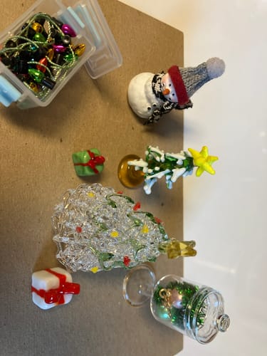 Customer photo review of Tiniest Tree Decoration Jar, Green Garland
