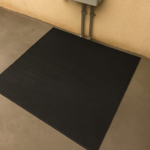 Customer photo review of Fine Ribbed Black Rubber Matting – Class 3 Electrical Safety (26,500V) - Linear Metre