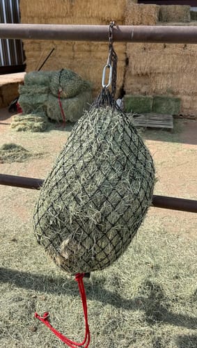 Customer photo review of Hay Chix® Half Bale Net
