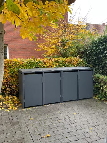 Customer photo review of Moderne Mülltonnenbox MB3 | Anthrazit (RAL7016) | stabil & pulverbeschichtet | 2er-Box