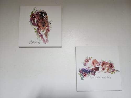 Customer photo review of Flowerpup Custom Pet Portrait (Humans too!)