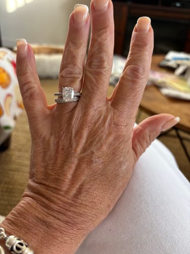 Susan W. review of Solitaire Radiant Cut Simulated Diamond Engagement Ring image 1 out of 1