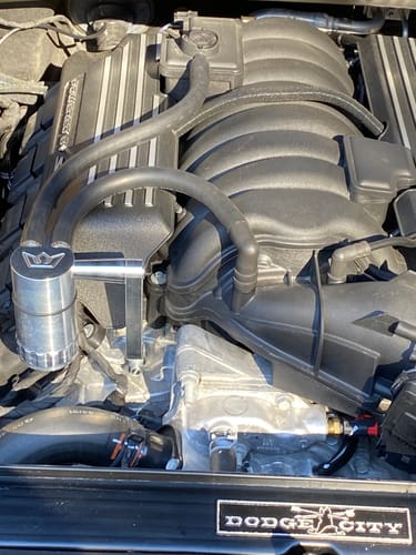 Customer photo review of Speedlogix Elite Oil Catch Can 2005-2023 Challenger/Charger