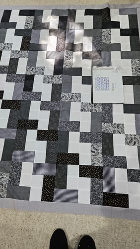 Customer photo review of Mixmaster Steel Precut Sew-Ready Quilt Kit BACKING included