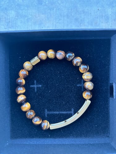 Customer photo review of Tiger Eye Custom Bracelet