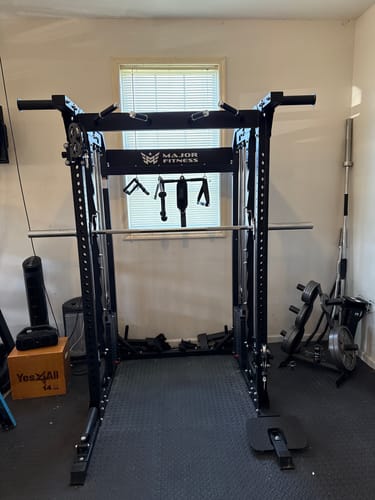 Customer photo review of Major Fitness B52 All-In-One Home Gym Smith Machine